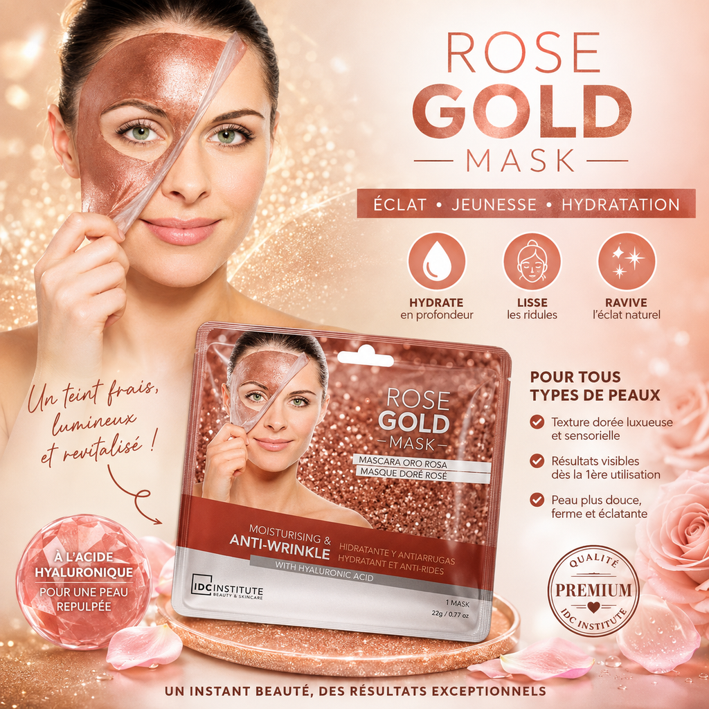 ✨ Masque Visage Rose Gold IDC Institute – Réf. 3432