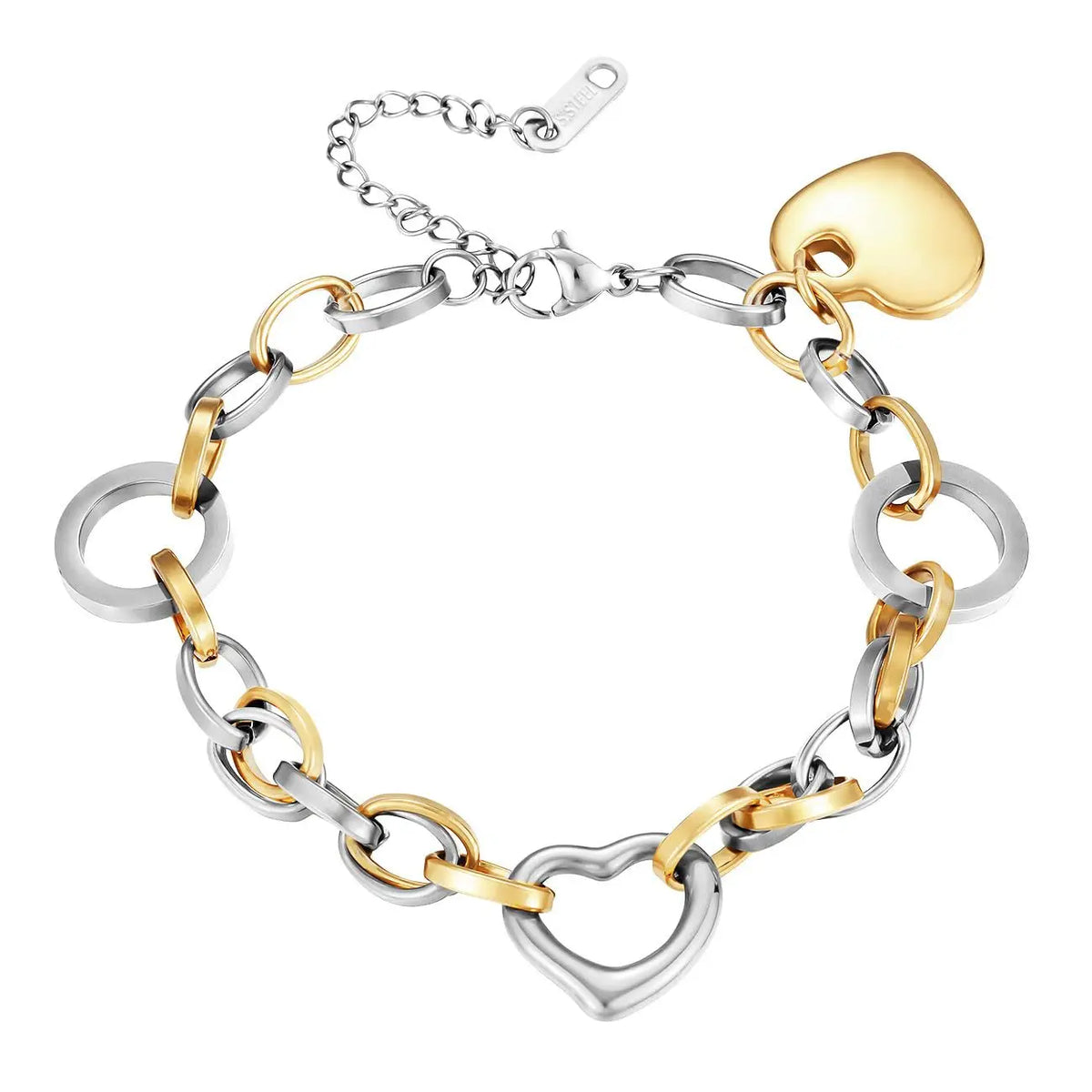 SF-A1014115 Bracelet Chaîne à Breloques Cœur pour Femme