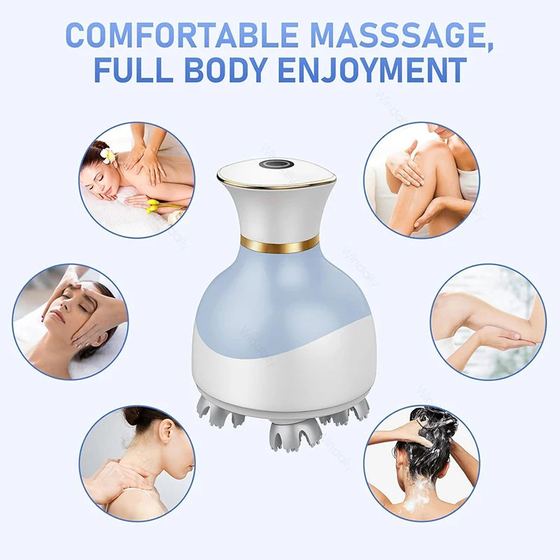 Masseur de Cuir Chevelu Électrique sans Fil